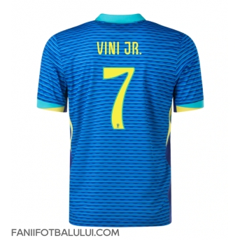 Brazilia Vinicius Junior #7 Tricou Fotbal Replică Copa America 2024 Barbati Deplasare